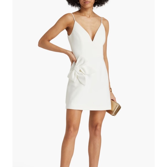 Rebecca Vallance Crepe Bow Mini Dress - Picture 1 of 2